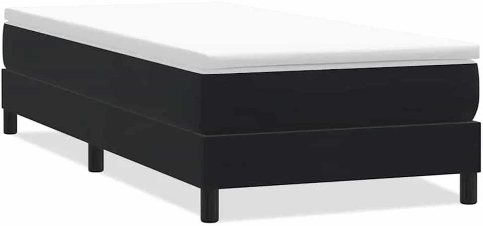 Box Spring Lova be čiužinio Juoda 80x210 cm aksomas