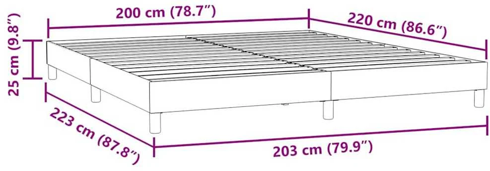 Box Spring Lova be čiužinio Rožinė 200x210 cm aksomas