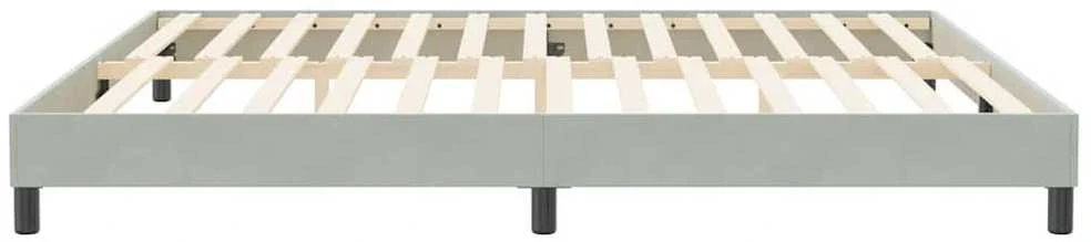 Box Spring Lova be čiužinio Šviesiai pilka 200x210 cm aksomas