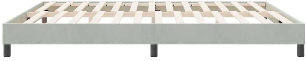 Box Spring Lova be čiužinio Šviesiai pilka 180x220 cm aksomas