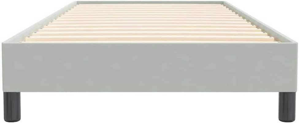 Box Spring Lova be čiužinio Šviesiai pilka 100x220 cm aksomas