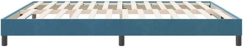 Box Spring Lova be čiužinio Tamsiai mėlyna 180x220 cm aksomas
