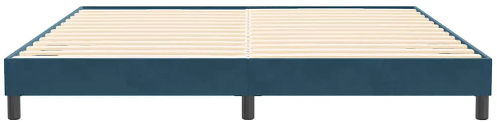 Box Spring Lova be čiužinio Tamsiai mėlyna 200x210 cm aksomas