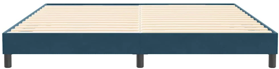 Box Spring Lova be čiužinio Tamsiai mėlyna 200x220 cm aksomas