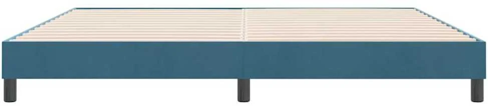 Box Spring Lova be čiužinio Tamsiai mėlyna 180x220 cm aksomas