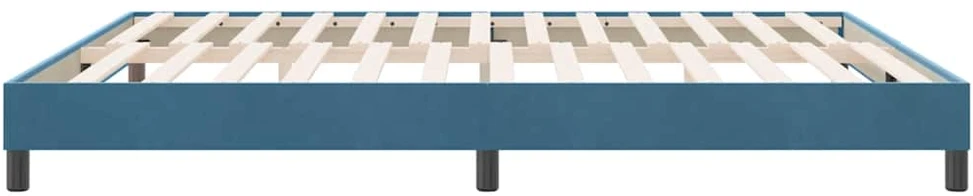 Box Spring Lova be čiužinio Tamsiai mėlyna 180x220 cm aksomas