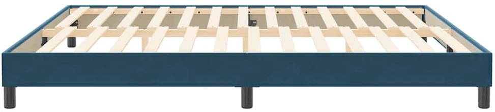 Box Spring Lova be čiužinio Tamsiai mėlyna 200x210 cm aksomas