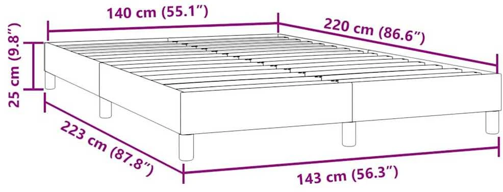 Box Spring Lova be čiužinio Tamsiai žalia 140x220 cm aksomas