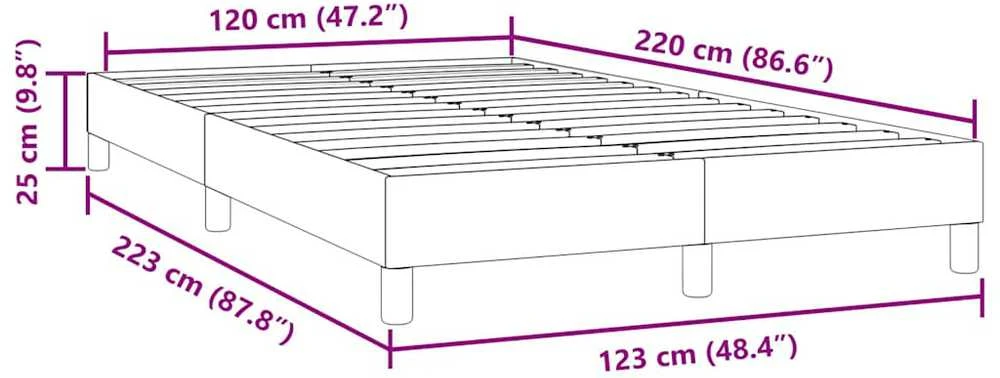 Box Spring Lova be čiužinio Tamsiai žalia 120x220 cm aksomas