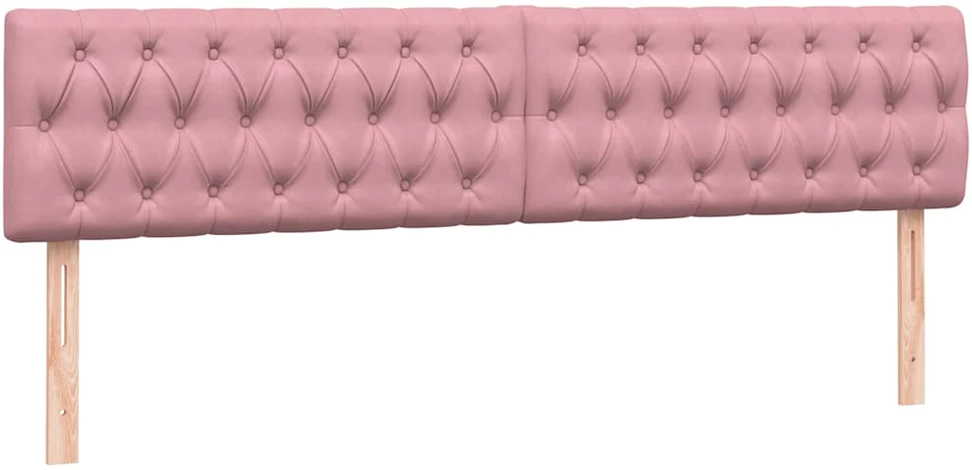 Box Spring Lova su čiužiniais Rožinis 180x210 cm Velvet
