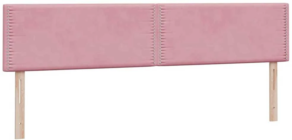 Box Spring Lova su čiužiniais Rožinis 180x210 cm Velvet