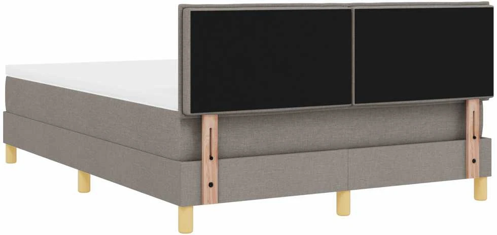LED Čiužinio Lova su galvūgalio Taupe 140 x 190 cm audinys