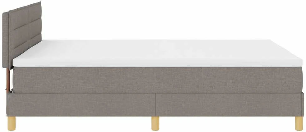 LED Čiužinio Lova su galvūgalio Taupe 140 x 190 cm audinys