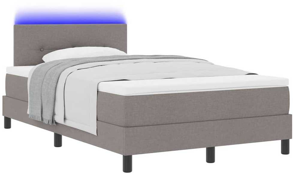 Kiemas lova su LED juostelėmis Tortora 120 x 190 cm audinys