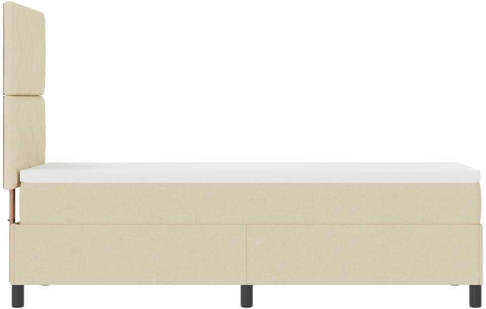 Kiemas lova su galvūgalio Kreminė 80 x 200 cm audinys