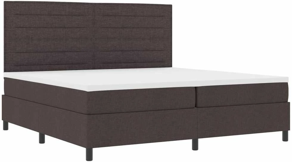 Kiemas lova su čiužiniu Tamsiai rudas 200 x 200 cm audinys