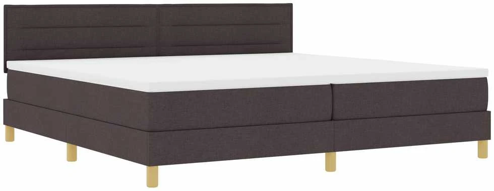 Kiemas lova su pagalve Tamsiai rudas 200 x 200 cm audinys