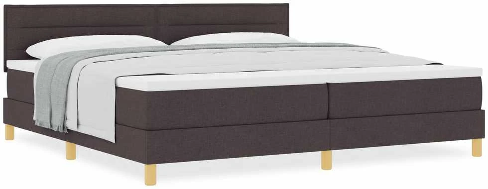 Kiemas lova su pagalve Tamsiai rudas 200 x 200 cm audinys