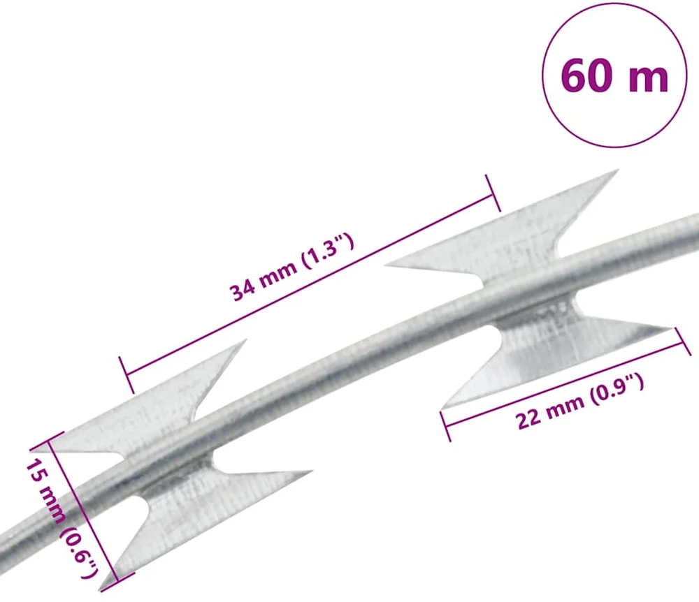 BTO-22 Pjaunanti viela Concertina su sąvaržomis, 60m, plienas