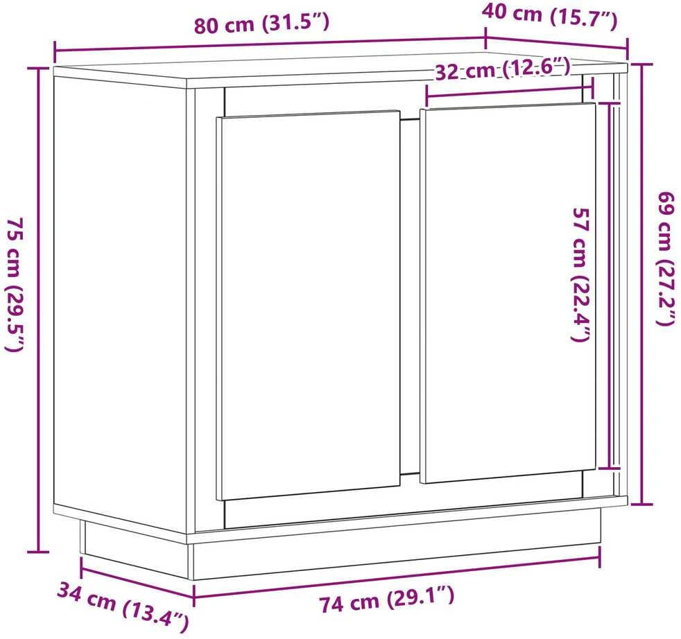 Kabalas Senas medis 80 x 40 x 75 cm Apdirbta mediena