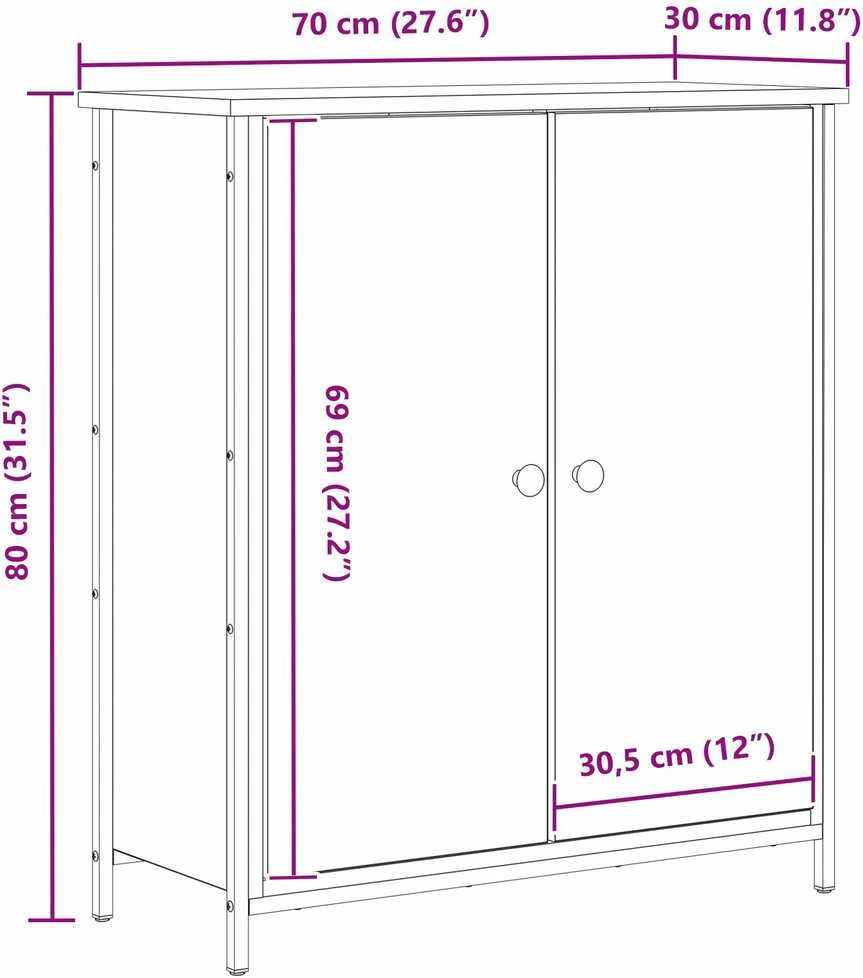 Kabalas Amatininkų ąžuolas 70 x 30 x 80 cm Apdirbta mediena
