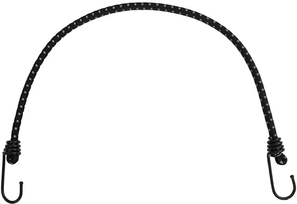 Bungee virvelės su juostelėmis ir kabliukais, 50vnt., 59cm