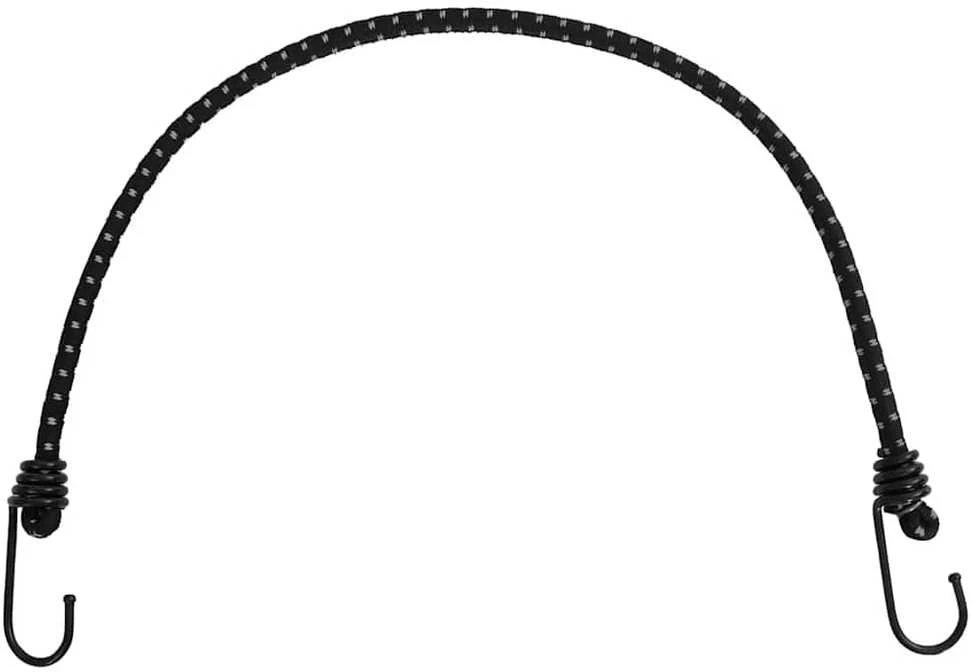 Bungee virvelės su juostelėmis ir kabliukais, 25vnt., 59cm