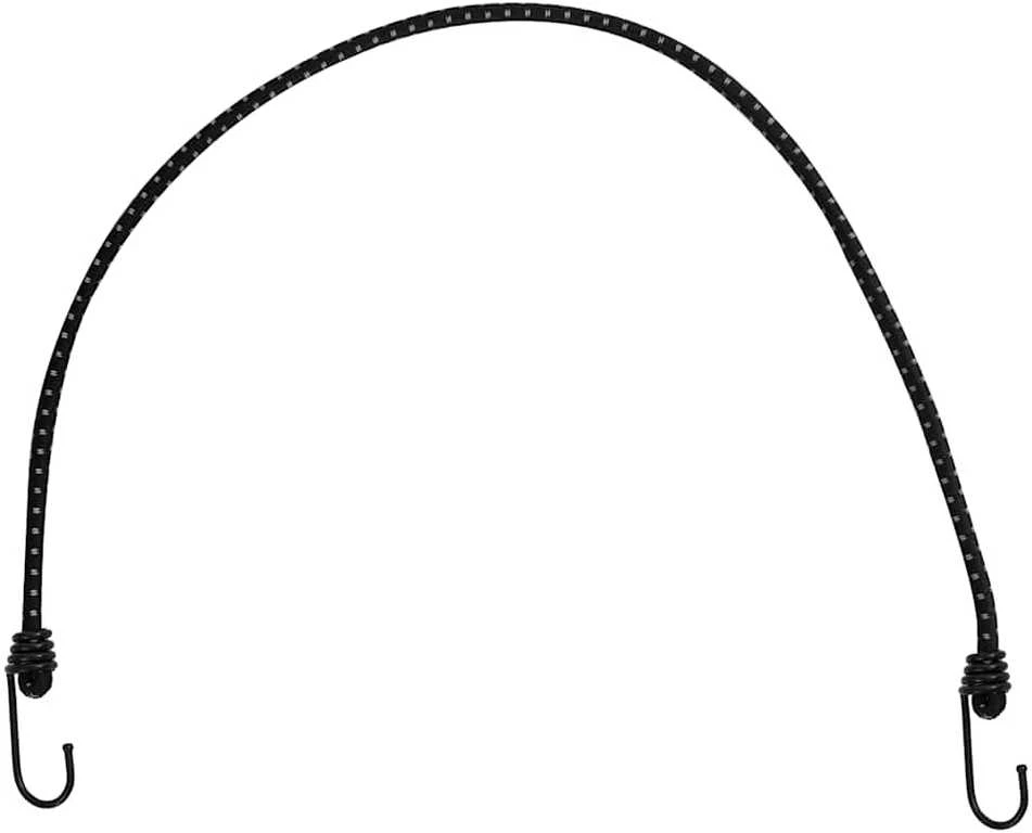 Bungee virvelės su juostelėmis ir kabliukais, 25vnt., 88cm