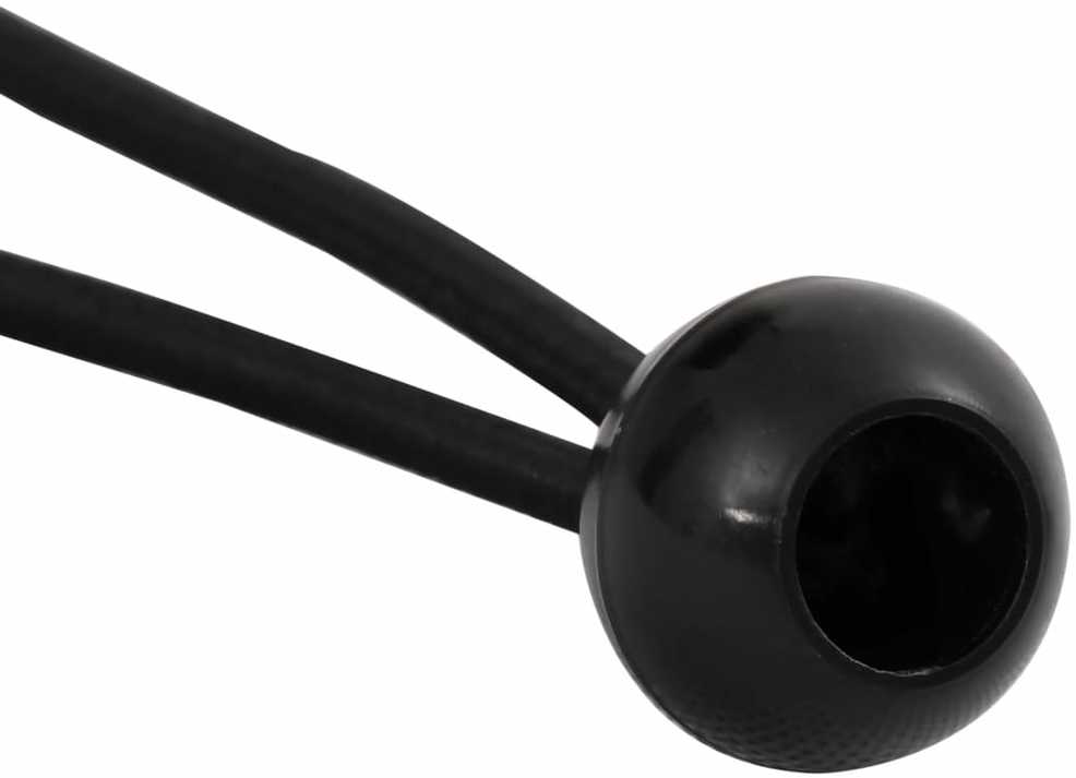 Bungee virvelės su kamuoliukais, 25vnt., 21x0,5cm