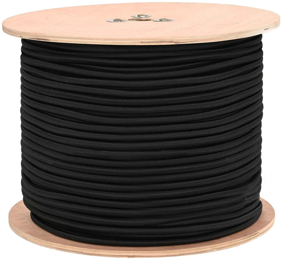 Bungee virvės 10 mm Juoda PP ir guma