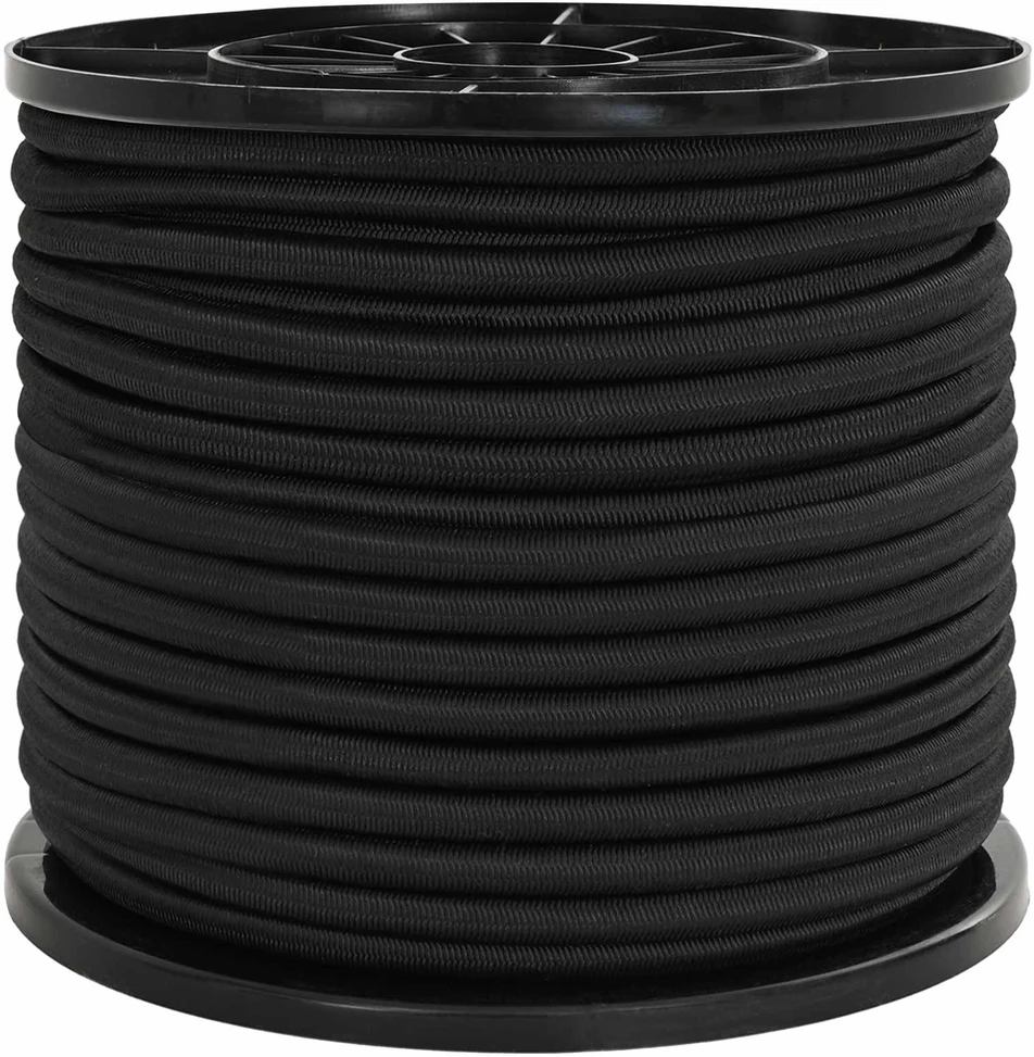 Bungee virvės 10 mm Juoda PP ir guma