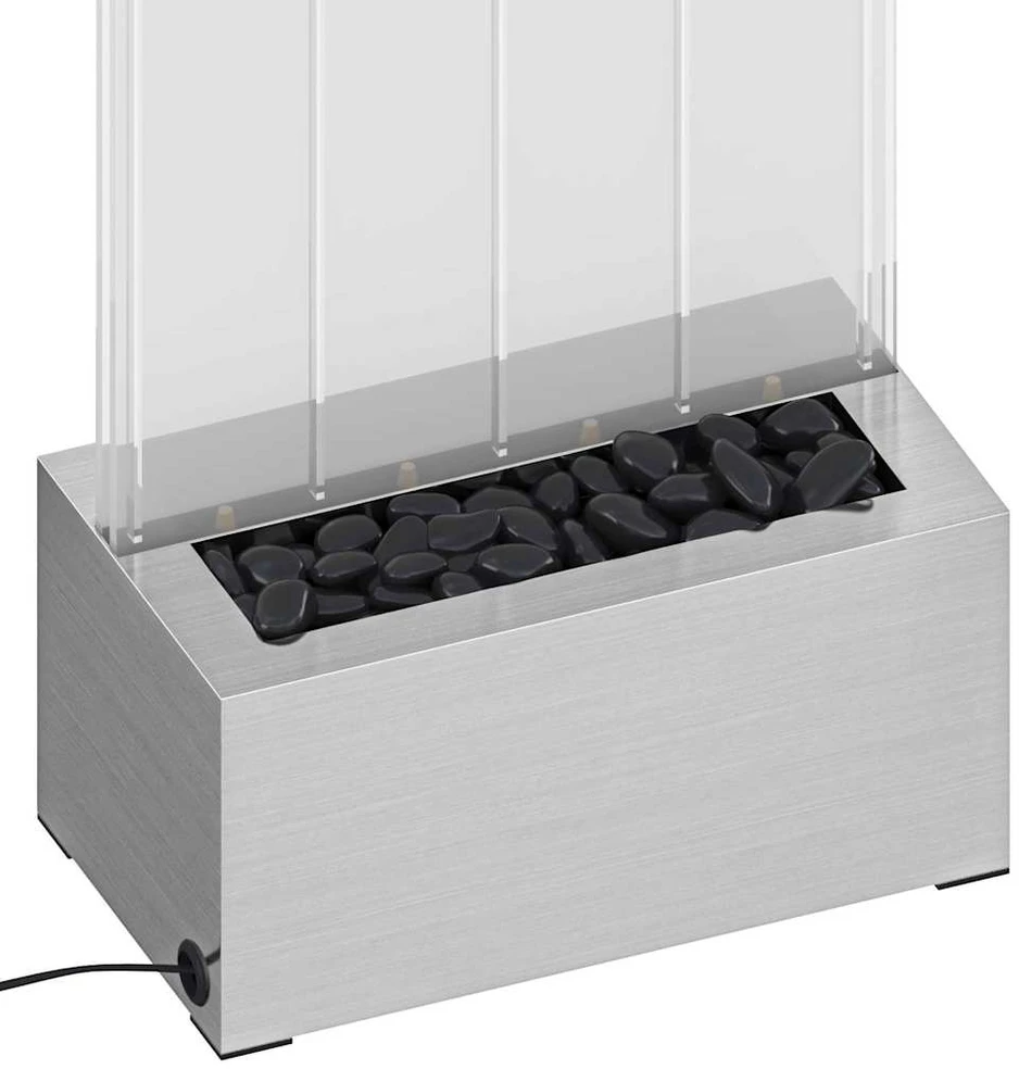 Burbulų kolona su įvairių spalvų LED, plienas ir akrilas, 110cm