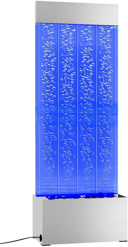 Burbulų kolona su įvairių spalvų LED, plienas ir akrilas, 110cm