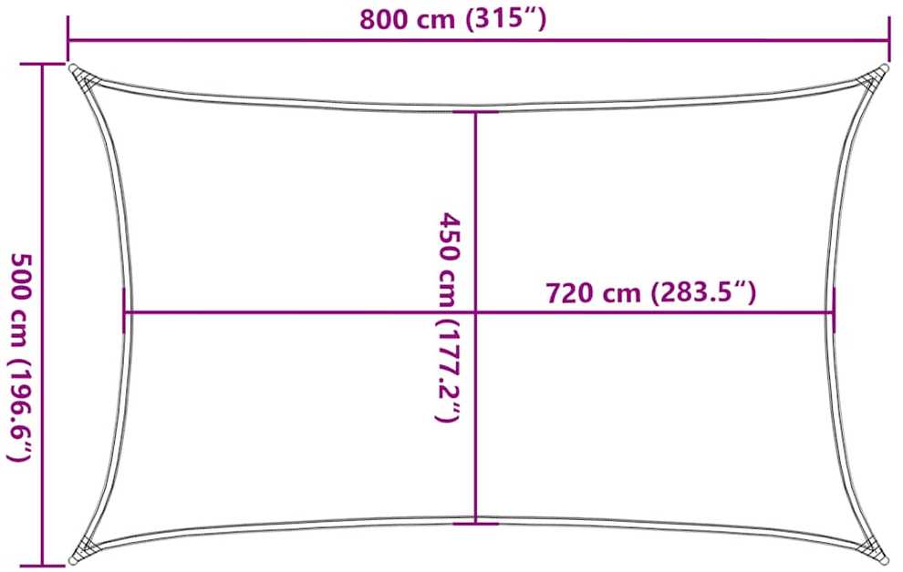 Burė nuo saulės, geltonos spalvos, 5x8m, HDPE, 160g/m²