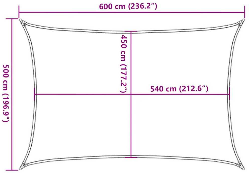 Burė nuo saulės, mėlynos spalvos, 5x6m, HDPE, 160g/m²
