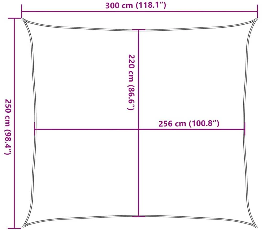 Burė nuo saulės, pilka, 3x2,5m, 100% oksfordo poliesteris