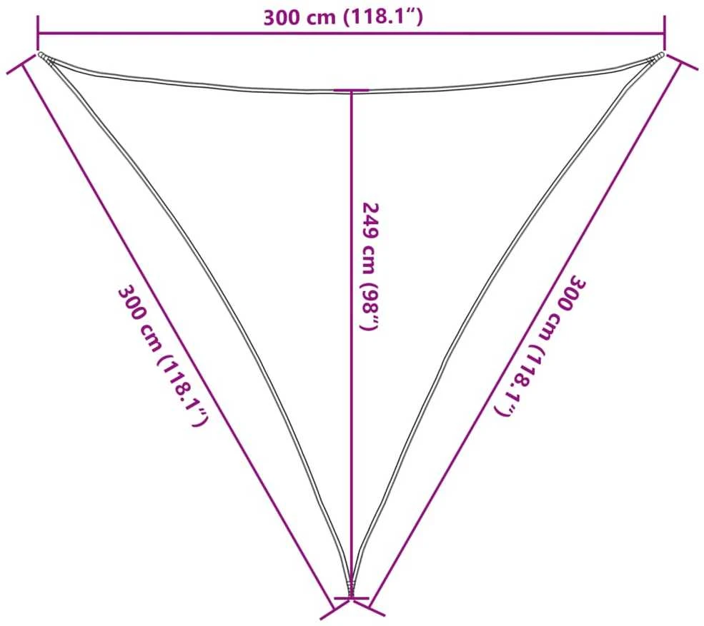 Burė nuo saulės, pilka, 3x3x3m, 100% oksfordo poliesteris