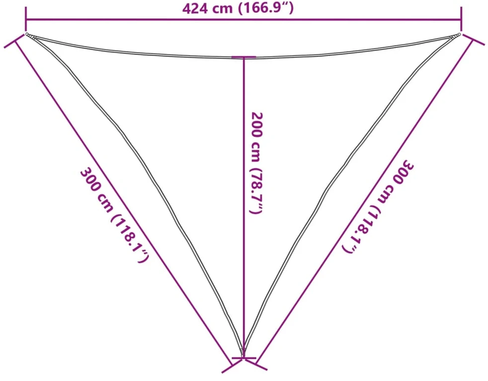 Burė nuo saulės, pilka, 3x3x4,24m, 100% oksfordo poliesteris