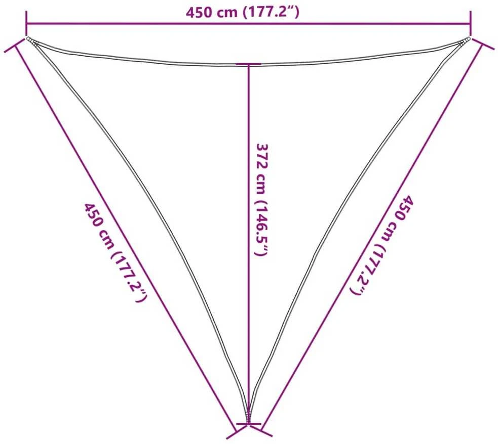 Burė nuo saulės, pilka, 4,5x4,5x4,5m, 100% oksfordo poliesteris
