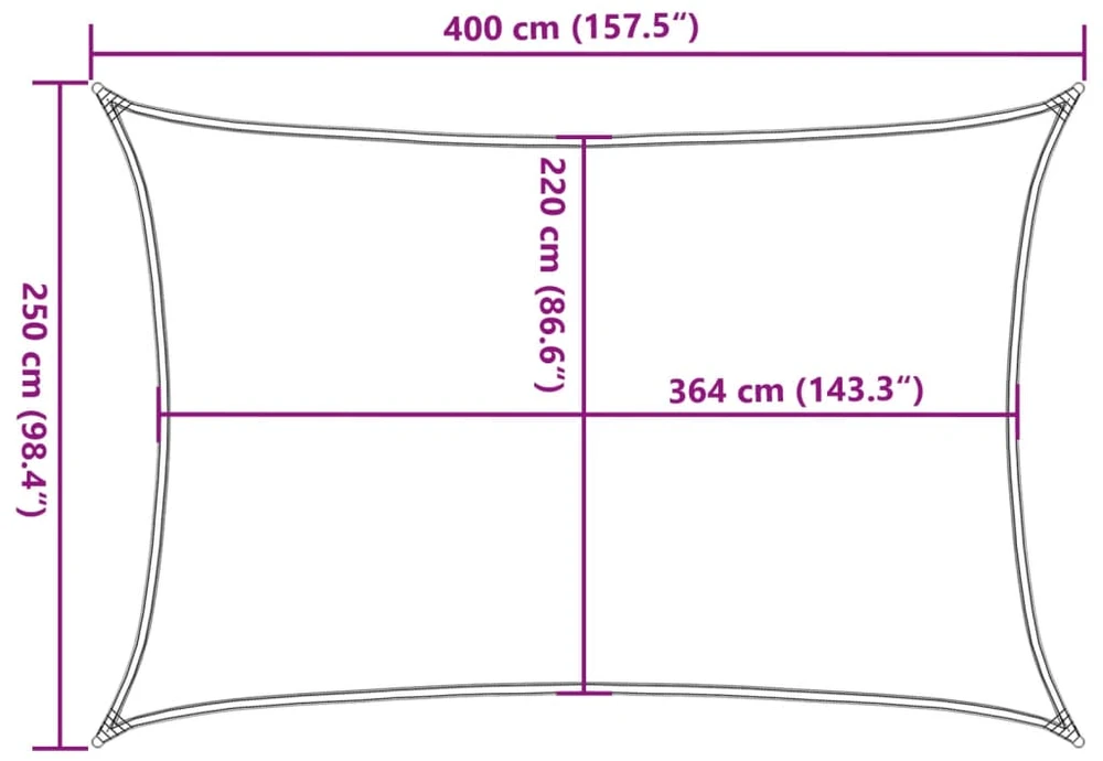 Burė nuo saulės, pilka, 4x2,5m, 100% oksfordo poliesteris