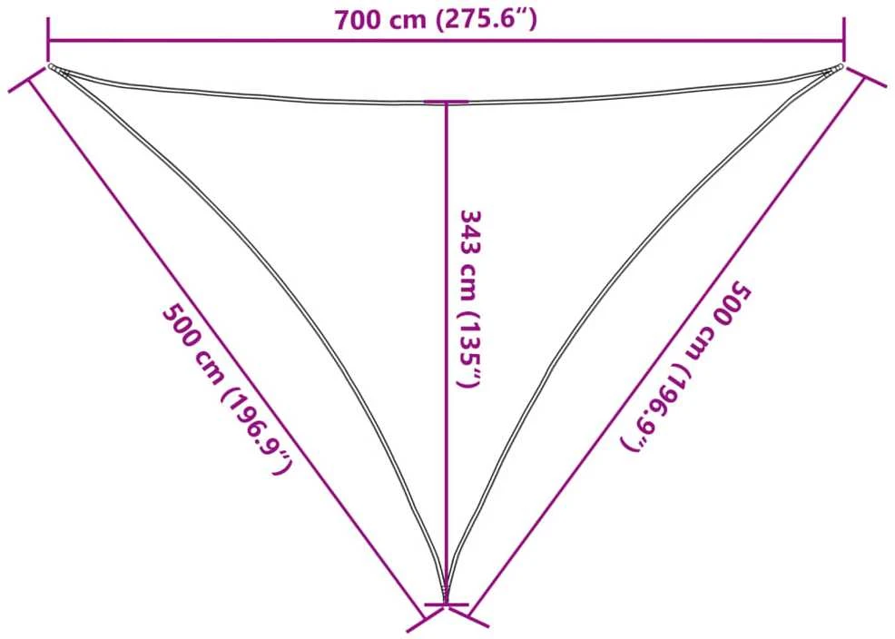 Burė nuo saulės, pilka, 7x5x5m, 100% oksfordo poliesteris
