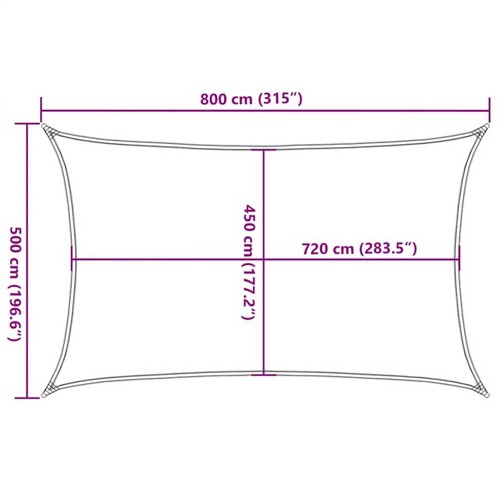 Burė nuo saulės, raudonos spalvos, 5x8m, HDPE, 160g/m²