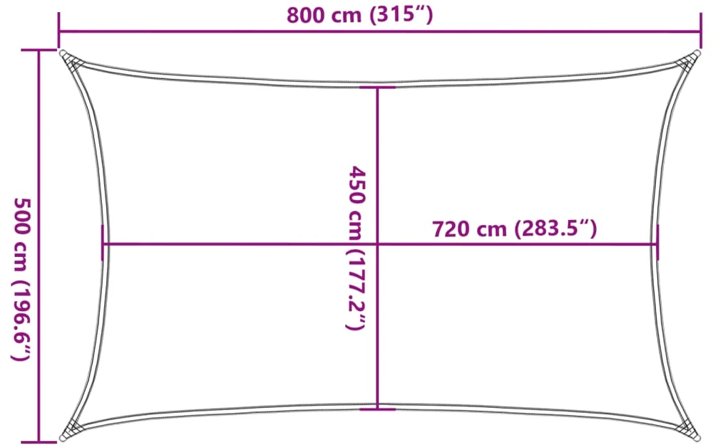 Burė nuo saulės, rudos spalvos, 5x8m, HDPE, 160g/m²