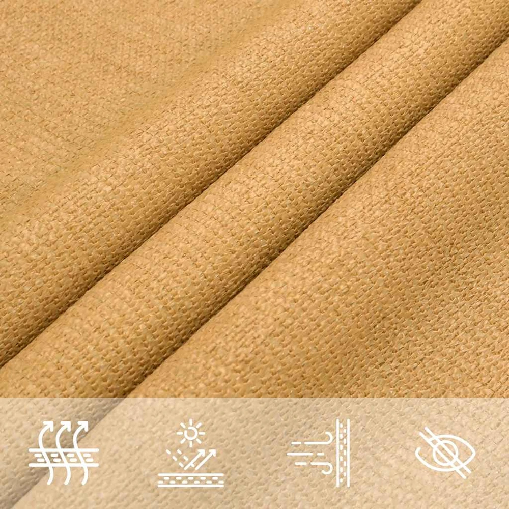 Burė nuo saulės, smėlio, 2,5x2,5m, HDPE, 160g/m², kvadratinė