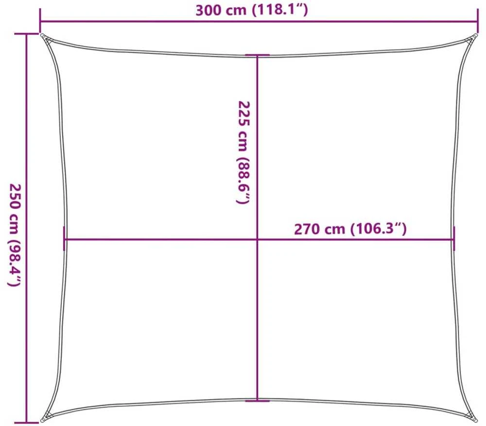 Burė nuo saulės, smėlio, 2,5x3m, HDPE, 160g/m², stačiakampė