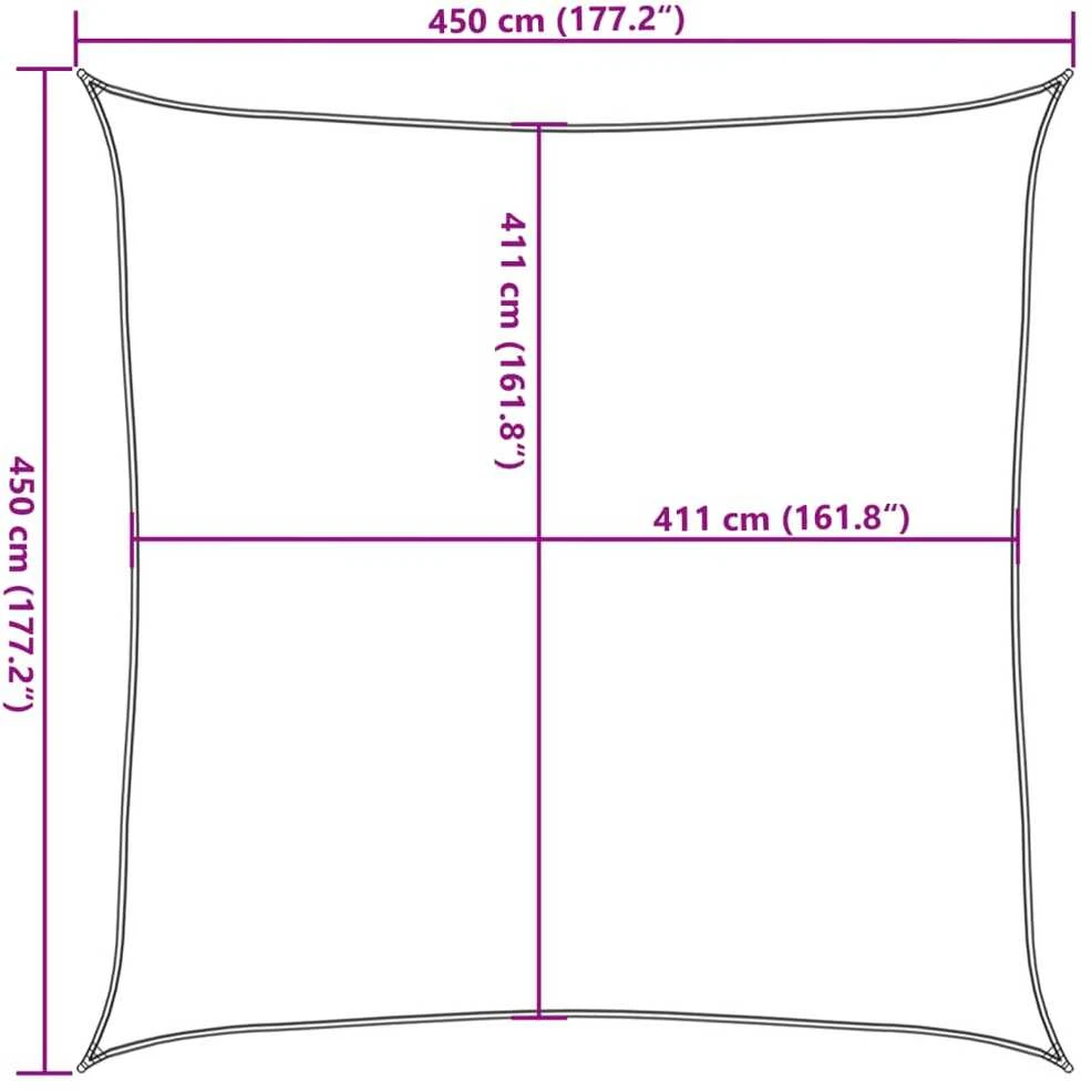 Burė nuo saulės, smėlio, 4,5x4,5m, 100% oksfordo poliesteris