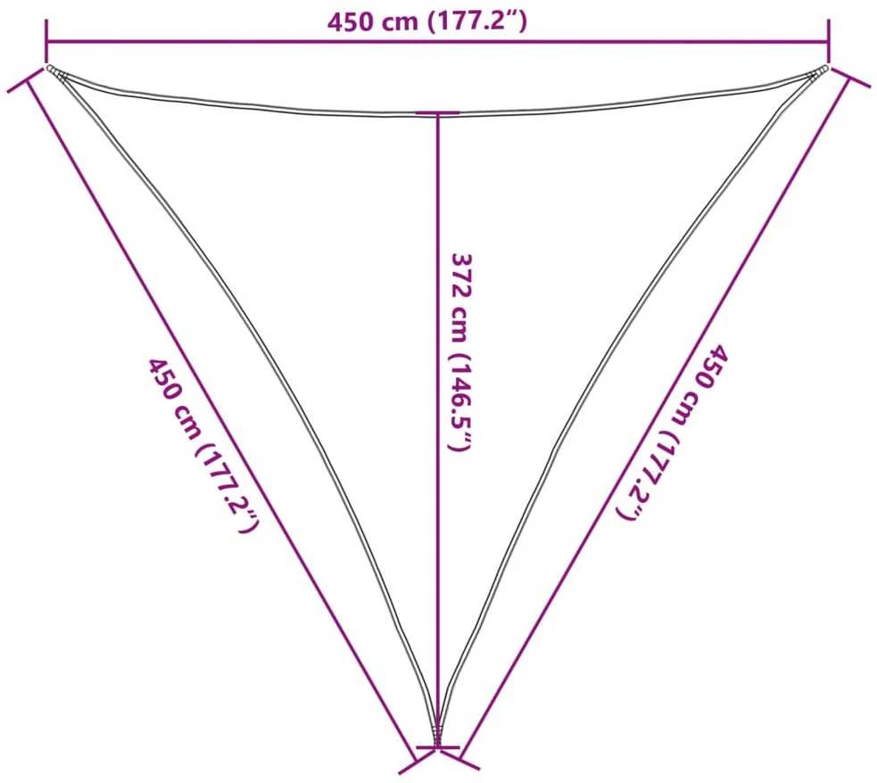 Burė nuo saulės, smėlio, 4,5x4,5x4,5m, 100% poliesteris