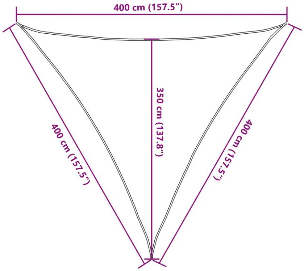 Burė nuo saulės, smėlio, 4x4x4m, 100% oksfordo poliesteris