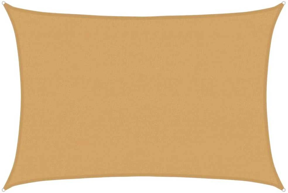 Burė nuo saulės, smėlio, 4x6m, HDPE, 160g/m², stačiakampė