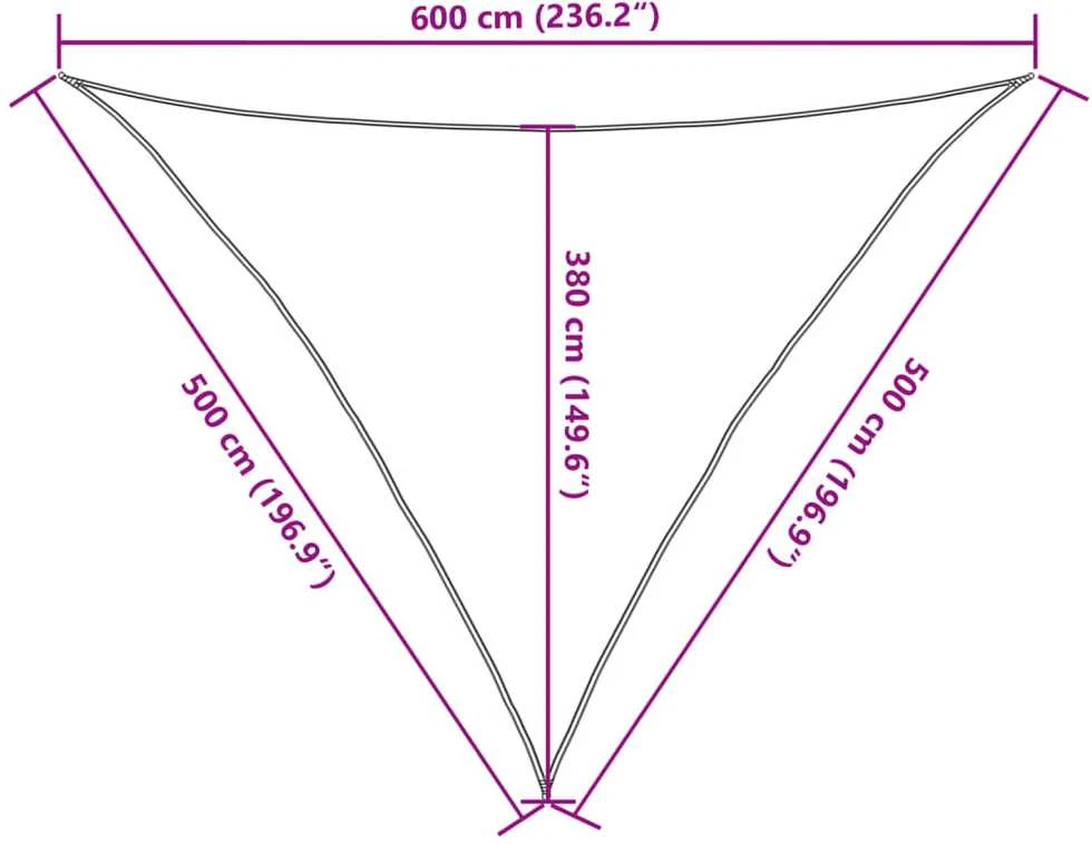 Burė nuo saulės, smėlio, 5x5x6m, 100% oksfordo poliesteris